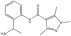 N-[2-(1-aminoethyl)phenyl]-1,3,5-trimethyl-1H-pyrazole-4-carboxamide Structure