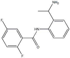 N-[2-(1-aminoethyl)phenyl]-2,5-difluorobenzamide Struktur