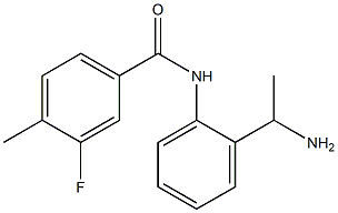 N-[2-(1-aminoethyl)phenyl]-3-fluoro-4-methylbenzamide Struktur