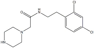 N-[2-(2,4-dichlorophenyl)ethyl]-2-(piperazin-1-yl)acetamide 化学構造式