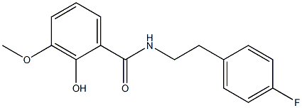 N-[2-(4-fluorophenyl)ethyl]-2-hydroxy-3-methoxybenzamide,,结构式