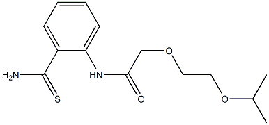 N-[2-(aminocarbonothioyl)phenyl]-2-(2-isopropoxyethoxy)acetamide 化学構造式