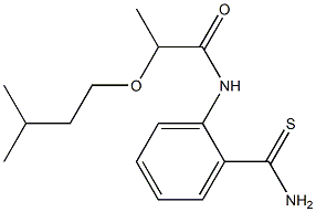 N-[2-(aminocarbonothioyl)phenyl]-2-(3-methylbutoxy)propanamide Structure