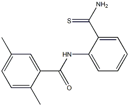N-[2-(aminocarbonothioyl)phenyl]-2,5-dimethylbenzamide 化学構造式
