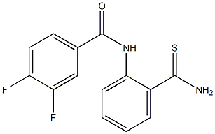 N-[2-(aminocarbonothioyl)phenyl]-3,4-difluorobenzamide,,结构式