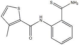 N-[2-(aminocarbonothioyl)phenyl]-3-methylthiophene-2-carboxamide Structure