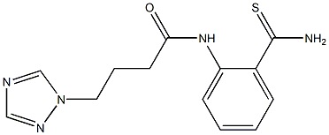 N-[2-(aminocarbonothioyl)phenyl]-4-(1H-1,2,4-triazol-1-yl)butanamide Struktur