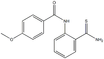 N-[2-(aminocarbonothioyl)phenyl]-4-methoxybenzamide Structure