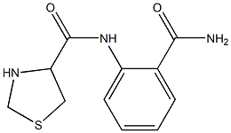 N-[2-(aminocarbonyl)phenyl]-1,3-thiazolidine-4-carboxamide Structure