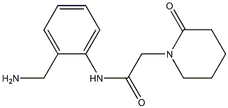 N-[2-(aminomethyl)phenyl]-2-(2-oxopiperidin-1-yl)acetamide Struktur