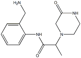 N-[2-(aminomethyl)phenyl]-2-(3-oxopiperazin-1-yl)propanamide Structure