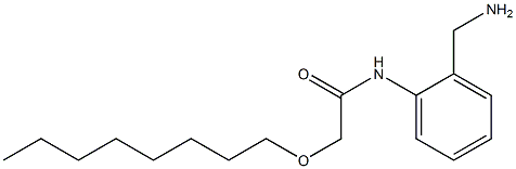 N-[2-(aminomethyl)phenyl]-2-(octyloxy)acetamide 化学構造式