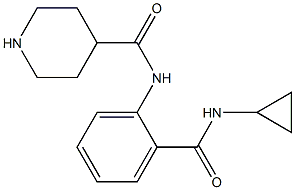 N-[2-(cyclopropylcarbamoyl)phenyl]piperidine-4-carboxamide 化学構造式