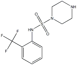 N-[2-(trifluoromethyl)phenyl]piperazine-1-sulfonamide,,结构式