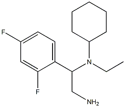 N-[2-amino-1-(2,4-difluorophenyl)ethyl]-N-ethylcyclohexanamine 化学構造式