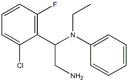 N-[2-amino-1-(2-chloro-6-fluorophenyl)ethyl]-N-ethylaniline,,结构式