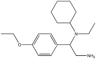 N-[2-amino-1-(4-ethoxyphenyl)ethyl]-N-ethylcyclohexanamine 化学構造式