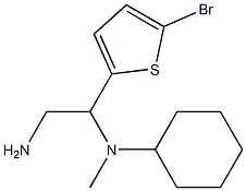 N-[2-amino-1-(5-bromothiophen-2-yl)ethyl]-N-methylcyclohexanamine Struktur
