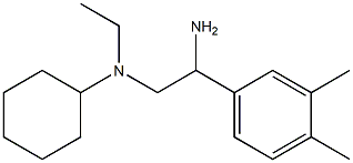 N-[2-amino-2-(3,4-dimethylphenyl)ethyl]-N-ethylcyclohexanamine 化学構造式