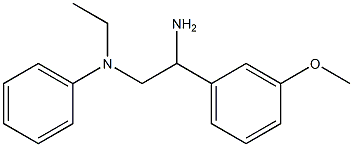 N-[2-amino-2-(3-methoxyphenyl)ethyl]-N-ethyl-N-phenylamine Struktur