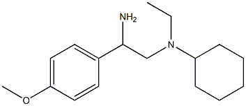 N-[2-amino-2-(4-methoxyphenyl)ethyl]-N-cyclohexyl-N-ethylamine 结构式