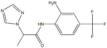 N-[2-amino-4-(trifluoromethyl)phenyl]-2-(1H-1,2,4-triazol-1-yl)propanamide Structure