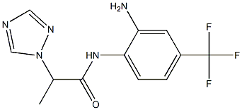 N-[2-amino-4-(trifluoromethyl)phenyl]-2-(1H-1,2,4-triazol-1-yl)propanamide 结构式