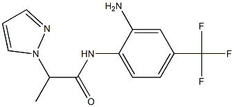 N-[2-amino-4-(trifluoromethyl)phenyl]-2-(1H-pyrazol-1-yl)propanamide Structure