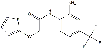 N-[2-amino-4-(trifluoromethyl)phenyl]-2-(thiophen-2-ylsulfanyl)acetamide,,结构式