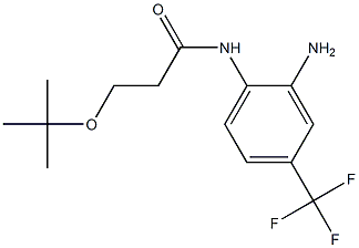 N-[2-amino-4-(trifluoromethyl)phenyl]-3-(tert-butoxy)propanamide 化学構造式