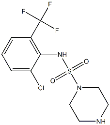 N-[2-chloro-6-(trifluoromethyl)phenyl]piperazine-1-sulfonamide Structure