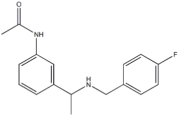 N-[3-(1-{[(4-fluorophenyl)methyl]amino}ethyl)phenyl]acetamide Structure