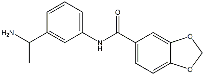 N-[3-(1-aminoethyl)phenyl]-1,3-benzodioxole-5-carboxamide Structure