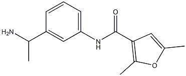 N-[3-(1-aminoethyl)phenyl]-2,5-dimethyl-3-furamide Struktur