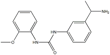 N-[3-(1-aminoethyl)phenyl]-N'-(2-methoxyphenyl)urea 化学構造式
