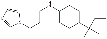 N-[3-(1H-imidazol-1-yl)propyl]-4-(2-methylbutan-2-yl)cyclohexan-1-amine,,结构式