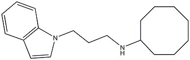 N-[3-(1H-indol-1-yl)propyl]cyclooctanamine 结构式
