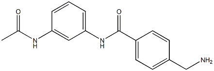 N-[3-(acetylamino)phenyl]-4-(aminomethyl)benzamide Structure