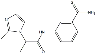 N-[3-(aminocarbonothioyl)phenyl]-2-(2-methyl-1H-imidazol-1-yl)propanamide Struktur