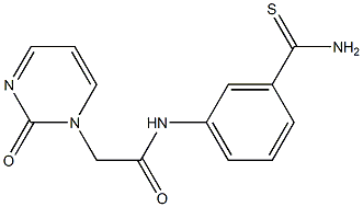 N-[3-(aminocarbonothioyl)phenyl]-2-(2-oxopyrimidin-1(2H)-yl)acetamide Struktur