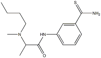 N-[3-(aminocarbonothioyl)phenyl]-2-[butyl(methyl)amino]propanamide 结构式