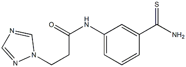 N-[3-(aminocarbonothioyl)phenyl]-3-(1H-1,2,4-triazol-1-yl)propanamide Struktur