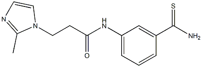 N-[3-(aminocarbonothioyl)phenyl]-3-(2-methyl-1H-imidazol-1-yl)propanamide Structure