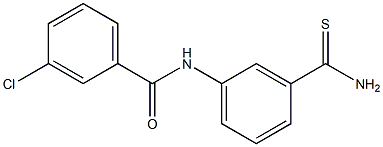 N-[3-(aminocarbonothioyl)phenyl]-3-chlorobenzamide 化学構造式