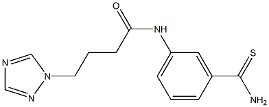 N-[3-(aminocarbonothioyl)phenyl]-4-(1H-1,2,4-triazol-1-yl)butanamide Struktur