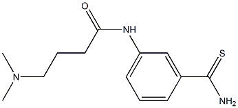 N-[3-(aminocarbonothioyl)phenyl]-4-(dimethylamino)butanamide Structure