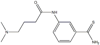 N-[3-(aminocarbonothioyl)phenyl]-4-(dimethylamino)butanamide 化学構造式