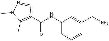 N-[3-(aminomethyl)phenyl]-1,5-dimethyl-1H-pyrazole-4-carboxamide 化学構造式