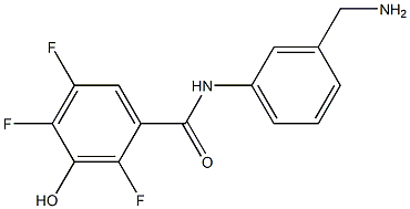 N-[3-(aminomethyl)phenyl]-2,4,5-trifluoro-3-hydroxybenzamide Structure