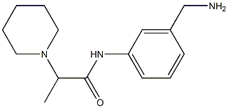 N-[3-(aminomethyl)phenyl]-2-piperidin-1-ylpropanamide Structure